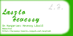 laszlo hevessy business card