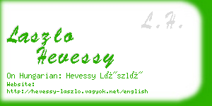 laszlo hevessy business card